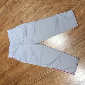 Wilson baseball pants, gray with red piping, youth XL, NWT